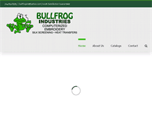 Tablet Screenshot of bullfrogembroidery.com